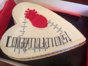 congrats heart cake