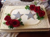 gray 2 star cake