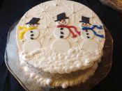snowmen cake